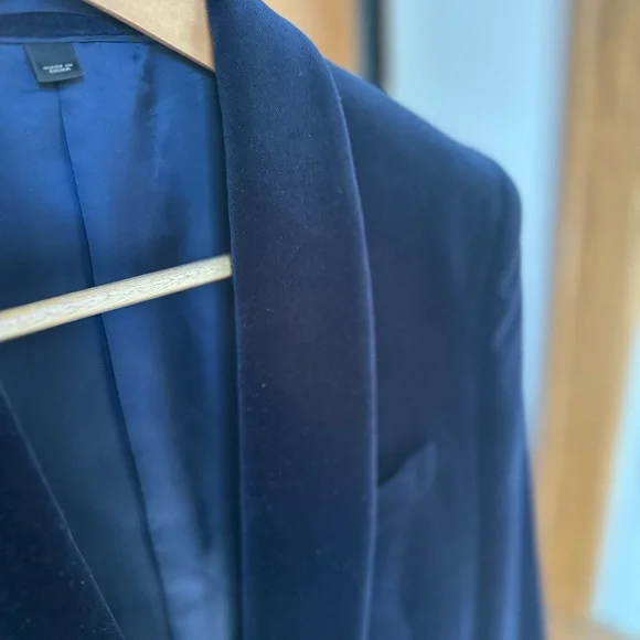 J. Crew Ludlow Navy Blue Velvet Blazer - Picture 5 of 5